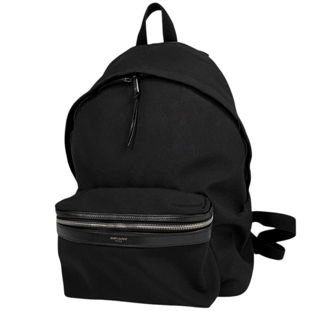 Saint Laurent SAINT LAURENT Backpack, Canvas, Black, 435988, Women's